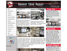 Tablet Screenshot of hoovershoerepair.com